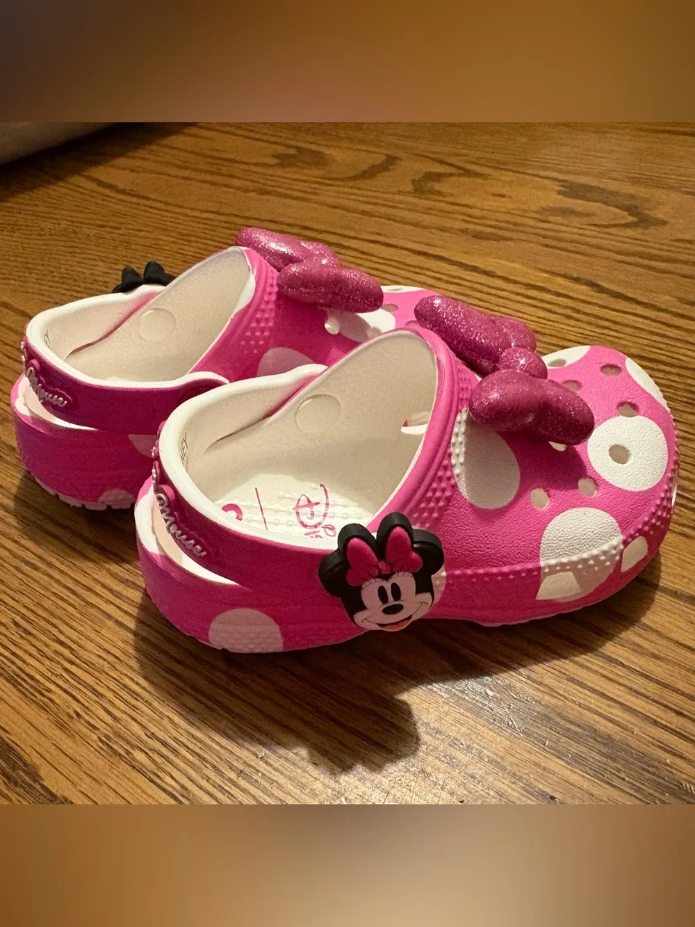 Toddler size 6 Crocs Minnie Mouse